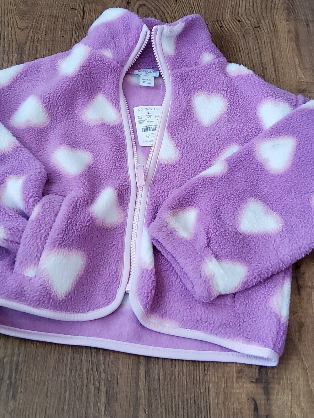 J.Crew Girl's CREWCUTS Fleece Jacket NWT XS Extra Small 4-5